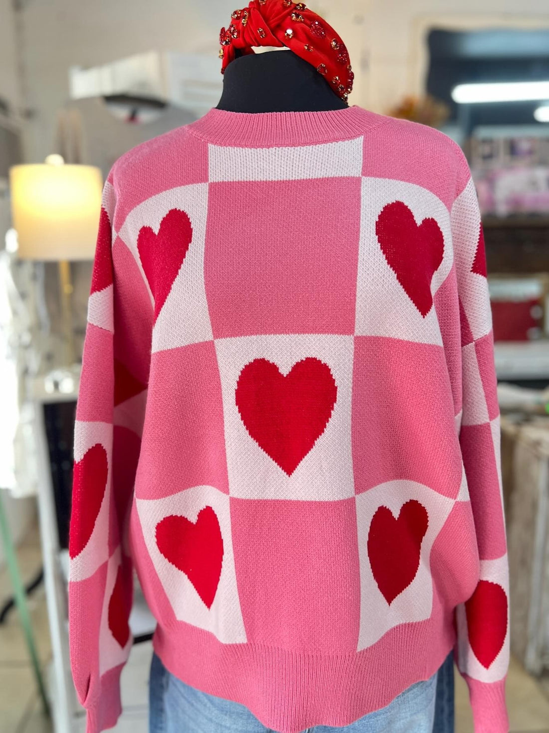 Women Love Print Loose Casual Sweaters