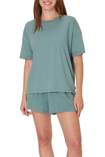 Women's Casual Two-piece Loose-fitting T-shirt and Pajama Set
