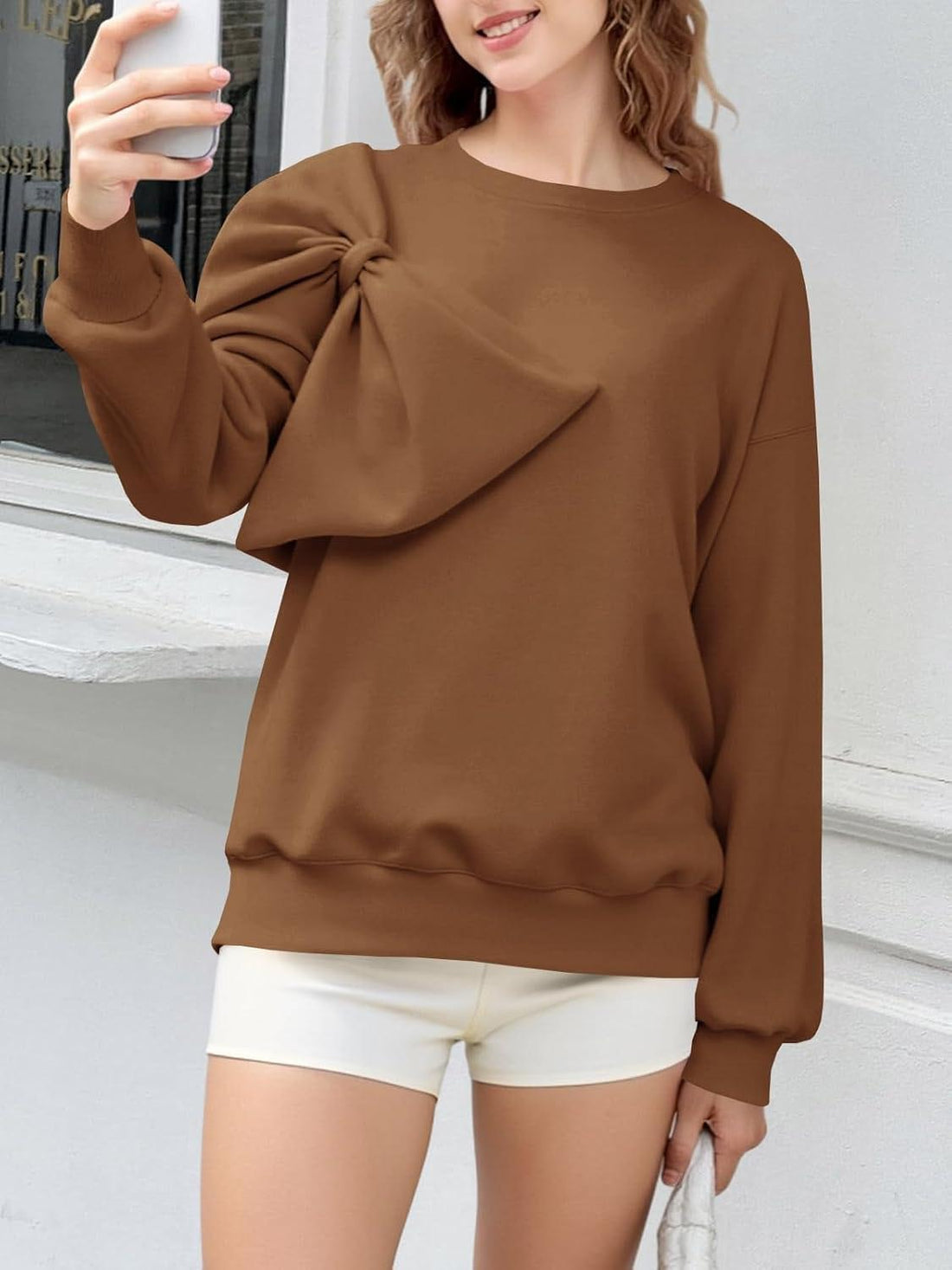Women's Bow-Detailed Sweatshirt