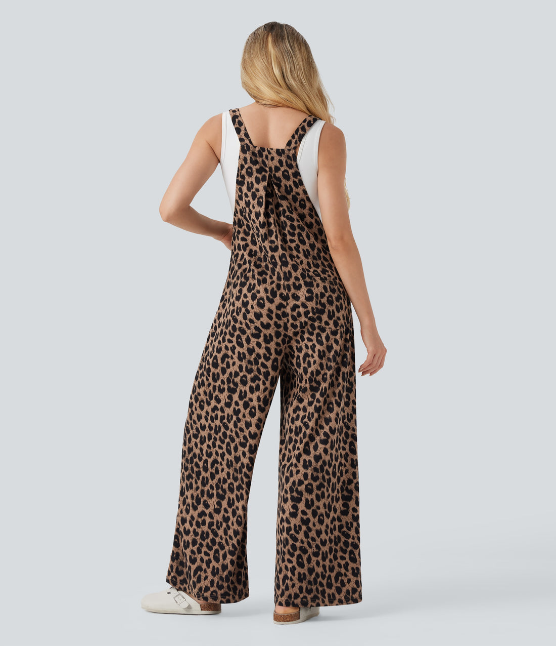 Women's Leopard Print Overalls