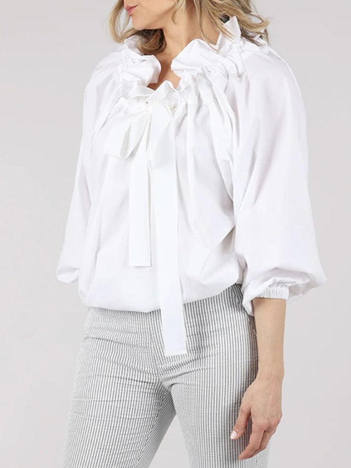 Women's Bow Ruffled Blouse