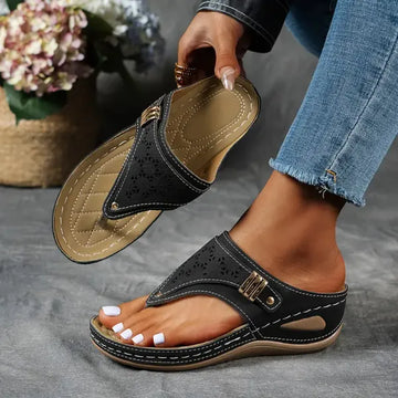 Women's Cushioned Sandals with Arch Support and Adjustable Straps