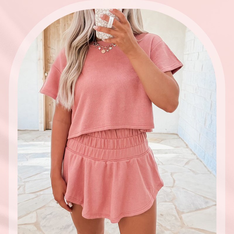 Casual T-Shirt and Skirt 2 Piece Set