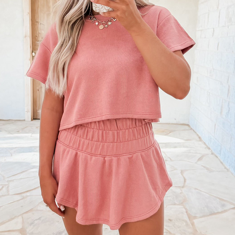 Casual T-Shirt and Skirt 2 Piece Set