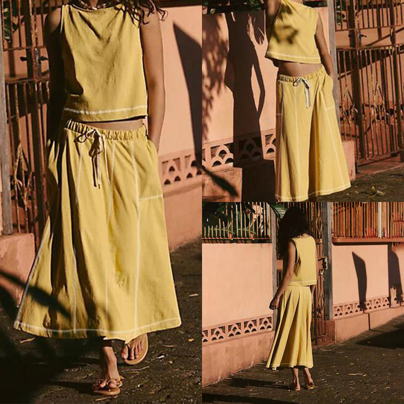 Casual Tank and Maxi Skirt Set