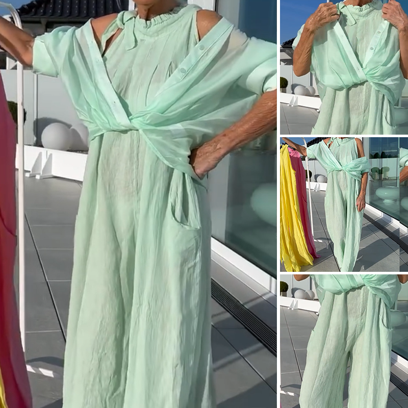 Halter-Neck and Wide-Leg Jumpsuit