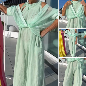 Halter-Neck and Wide-Leg Jumpsuit