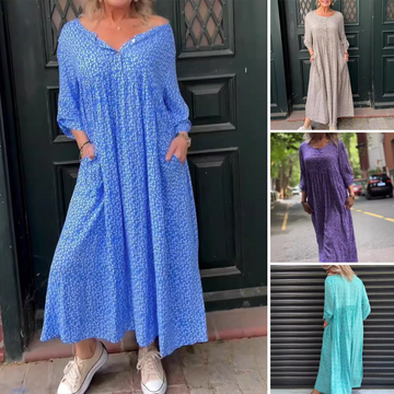 Women's Casual Round Neck Printed Dress