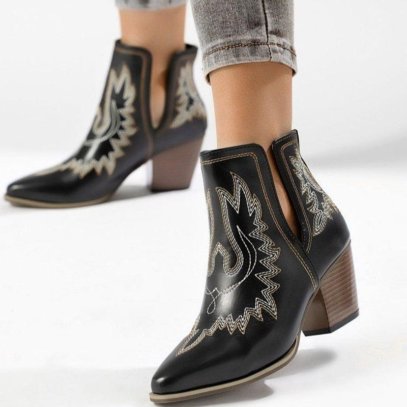 Women's Fashion Pointed Ankle Boots
