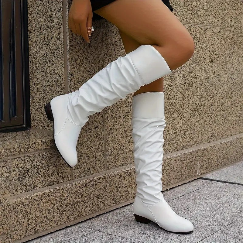 Women’s Slouchy Pleated High Boots