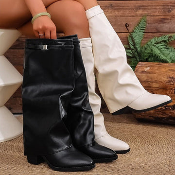 Women's Slouchy Knee High Chunky Boots