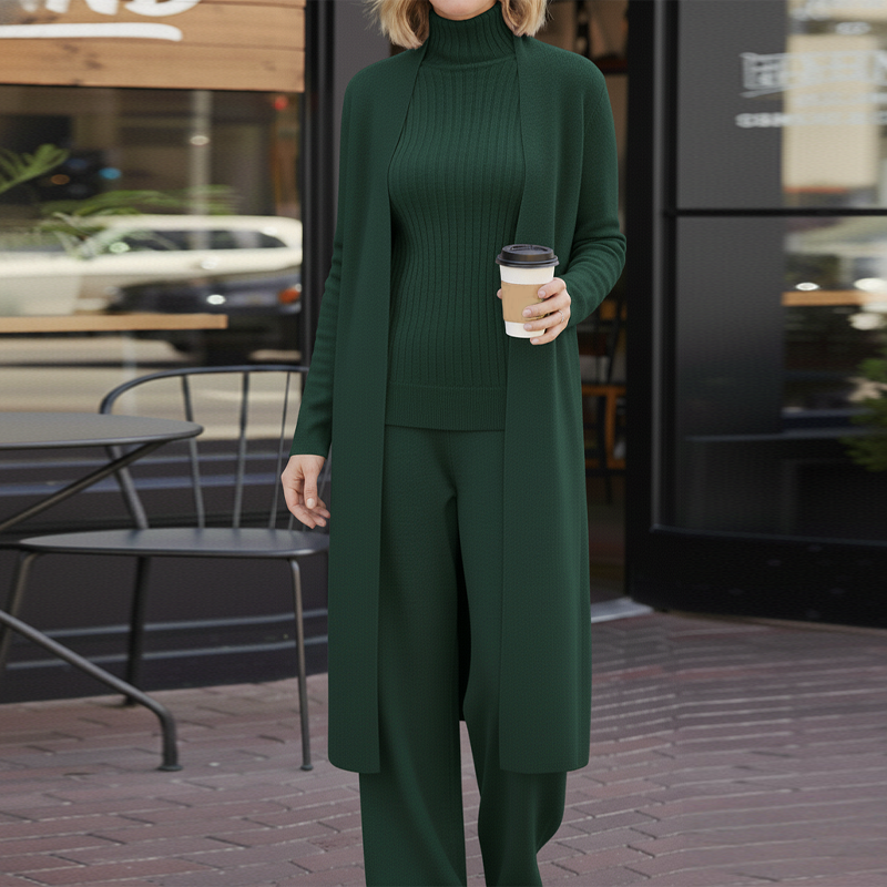 Women’s Elegant Knit 3-Piece Lounge Set